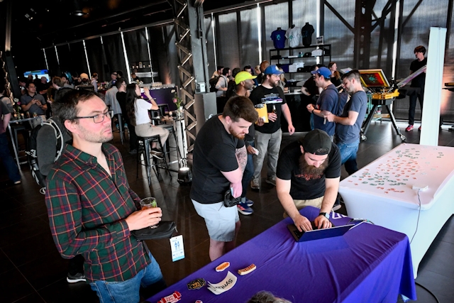 View of guests from the Sentry sponsor booth.