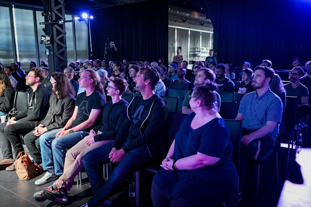 Shot of the crowd from the front side stage.