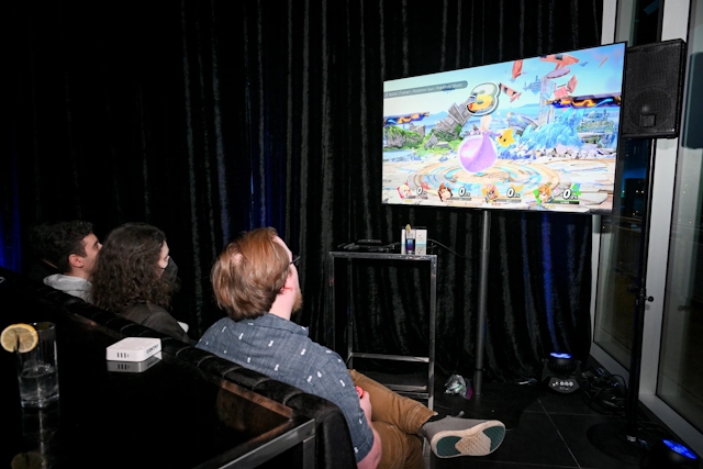 Guests playing Super Smash Bros.