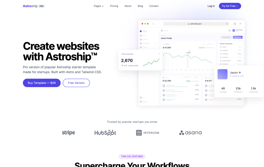 AstroShip Theme by Web3Templates